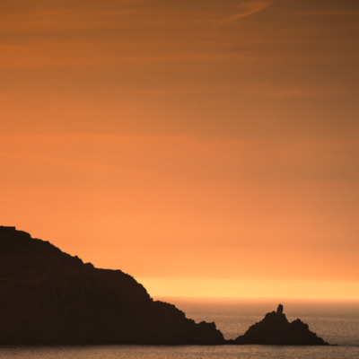 La Revellata au coucher de soleil
