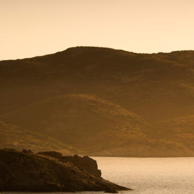 La Revellata au coucher de soleil