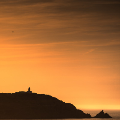 La Revellata au coucher de soleil