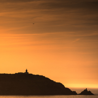 La Revellata au coucher de soleil