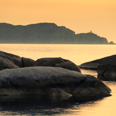 La Revellata au coucher de soleil