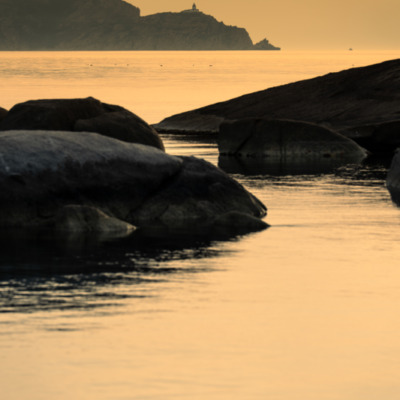 La Revellata au coucher de soleil