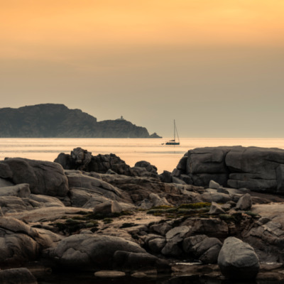 La Revellata au coucher de soleil