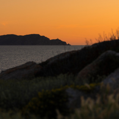 La Revellata au coucher de soleil