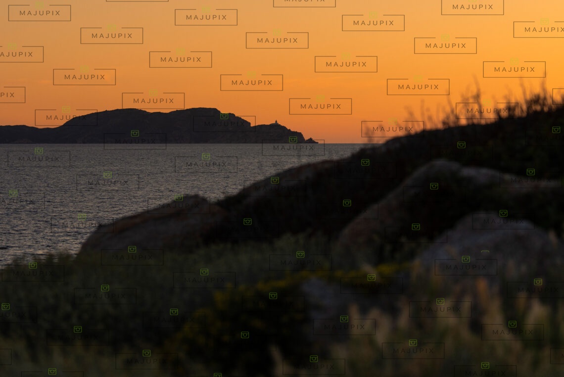 La Revellata au coucher de soleil