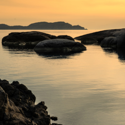 La Revellata au coucher de soleil