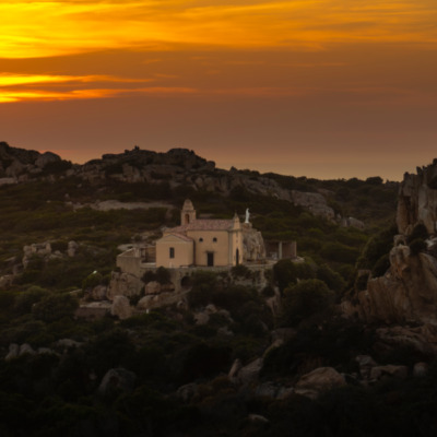 Notre Dame de la Serra au coucher de soleil