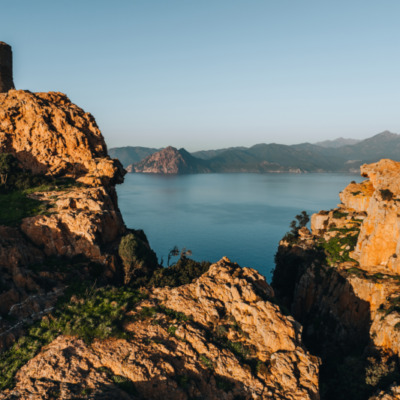 Tour génoise de Capo Rosso drone