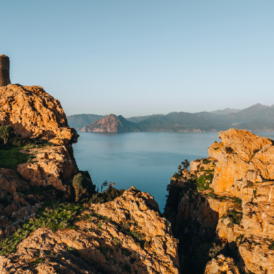 Tour génoise de Capo Rosso drone