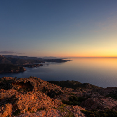 Capo Rosso au coucher de soleil