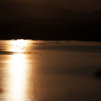 Etang de Diana au coucher de soleil