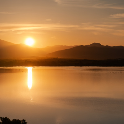 Etang de Diana au coucher de soleil