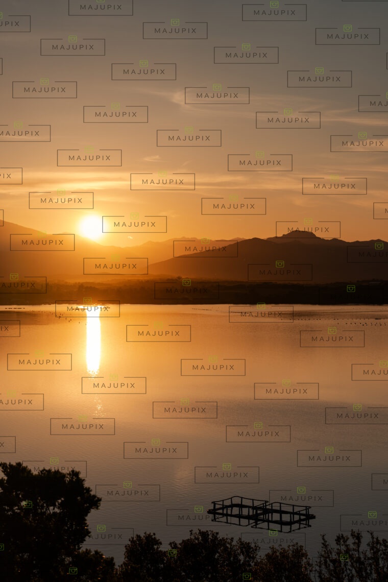 Etang de Diana au coucher de soleil