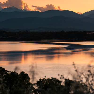 Etang de Diana au coucher de soleil