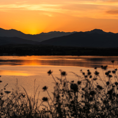 Etang de Diana au coucher de soleil