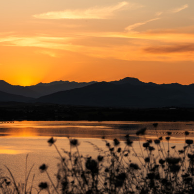 Etang de Diana au coucher de soleil