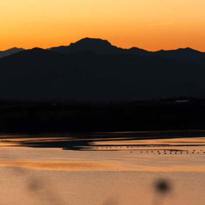 Etang de Diana au coucher de soleil