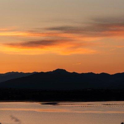 Etang de Diana au coucher de soleil