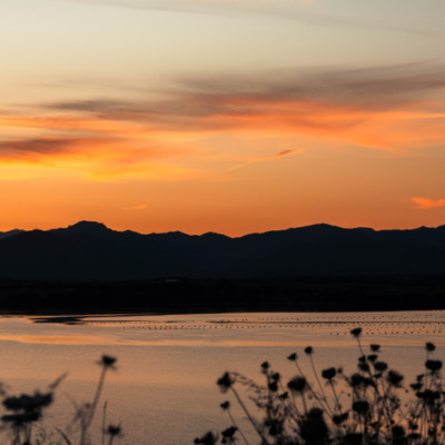Etang de Diana au coucher de soleil