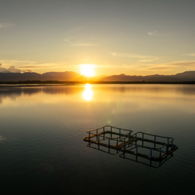 Etang de Diana au coucher de soleil