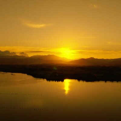Etang de Diana au coucher de soleil
