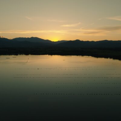 Etang de Diana au coucher de soleil