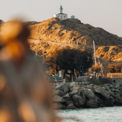 Phare de la Pietra au coucher de soleil l'Ile-Rousse