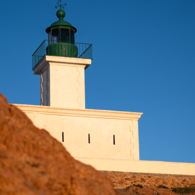 Phare de la Pietra au coucher de soleil