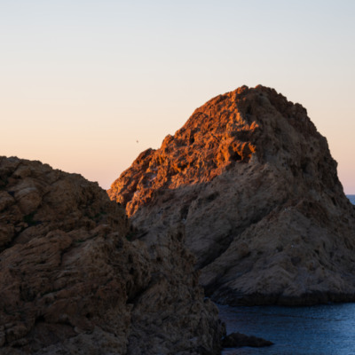 Phare de la Pietra au coucher de soleil