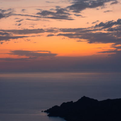 Monte Senino au coucher de soleil