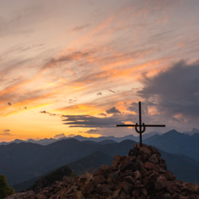 Monte Senino au coucher de soleil