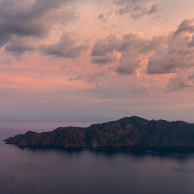 Monte Senino au coucher de soleil