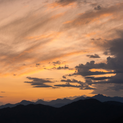 Monte Senino au coucher de soleil