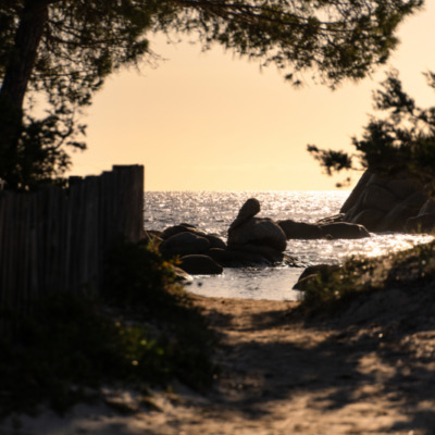 Plage de Palombaggia au lever de soleil Porto-Vecchio