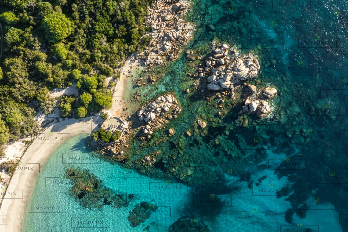 Plage de Palombaggia Porto-Vecchio drone