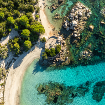Plage de Palombaggia Porto-Vecchio drone