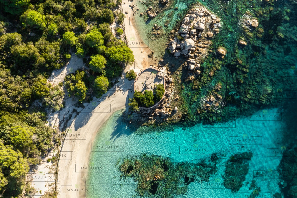 Plage de Palombaggia Porto-Vecchio drone