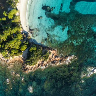 Plage de Palombaggia Porto-Vecchio drone
