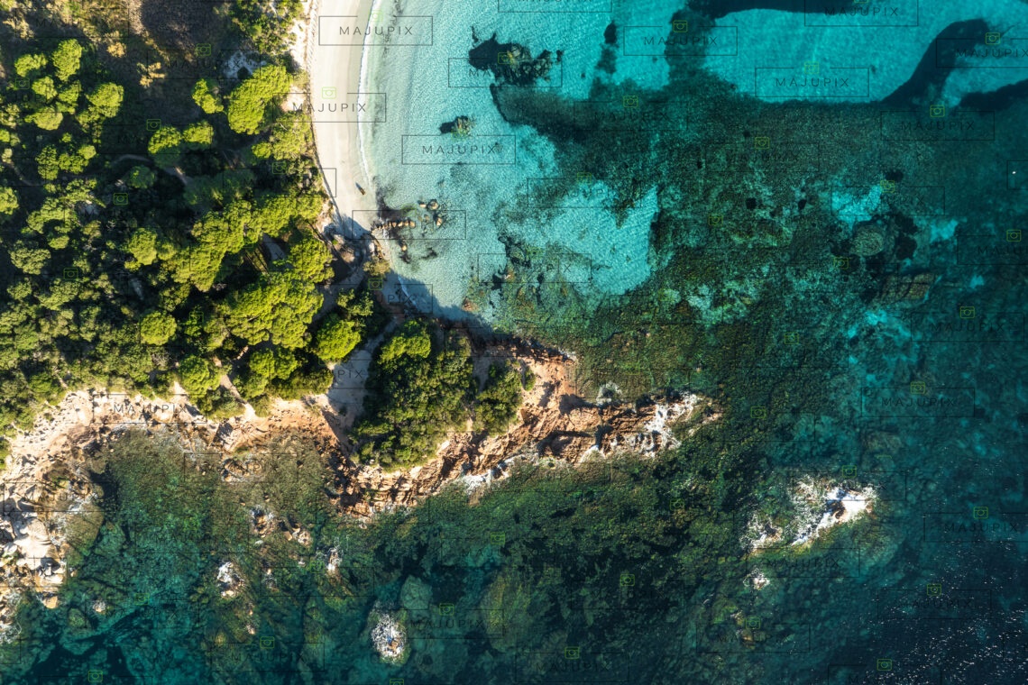 Plage de Palombaggia Porto-Vecchio drone