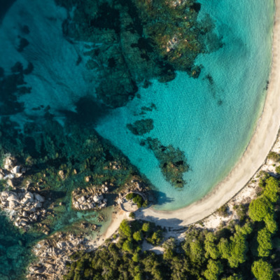 Plage de Palombaggia Porto-Vecchio drone