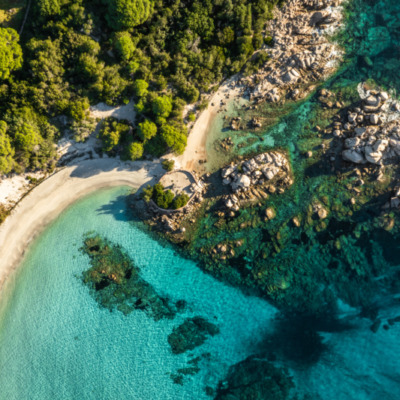 Plage de Palombaggia Porto-Vecchio drone