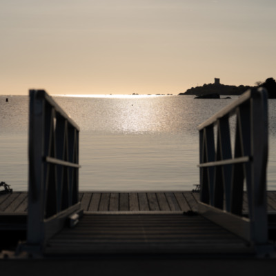 Port de Pianottoli-Caldarello au coucher de soleil