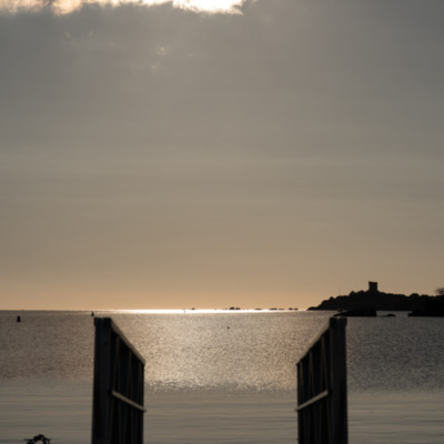 Port de Pianottoli-Caldarello au coucher de soleil