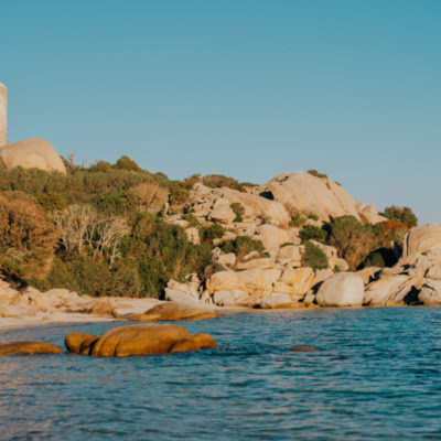 Plage et tour génoise Pianottoli-Caldarello