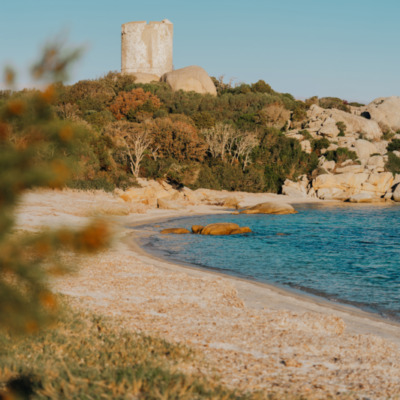 Plage et tour génoise Pianottoli-Caldarello