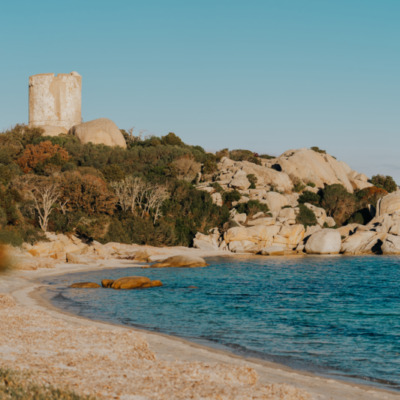 Plage et tour génoise Pianottoli-Caldarello