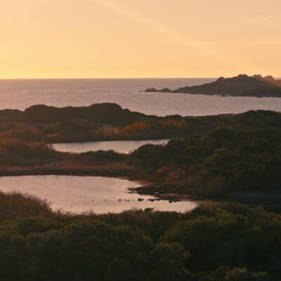 Plage de Pianottoli-Caldarello au coucher de soleil