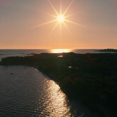 Plage de Pianottoli-Caldarello au coucher de soleil