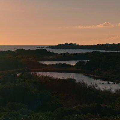 Plage de Pianottoli-Caldarello au coucher de soleil