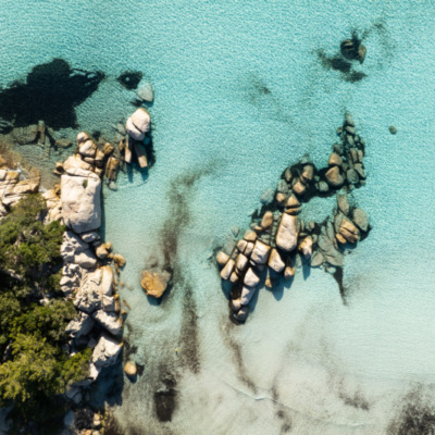 Plage de Santa Giulia Porto-Vecchio drone